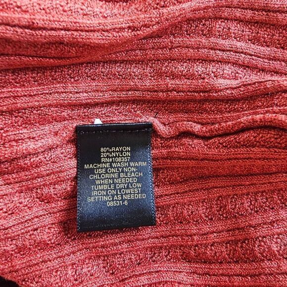 Ryegrass womens Sz 3X burn brick knit pullover sweatshirt - Picture 7 of 7